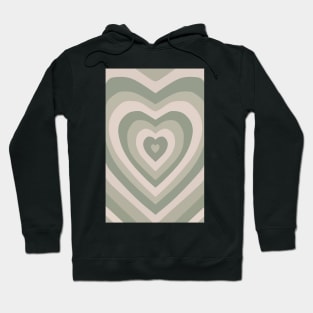 Y2K sage heart pattern Hoodie